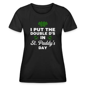 Ich habe die Doppel-D's in St. Paddy's Day gesetzt - Frauen Funktions-T-Shirt - Schwarz - Vorne - AI Model Female 172 light (172cm)