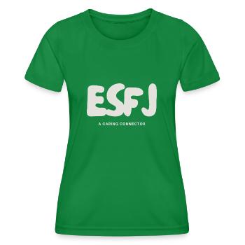 ESFJ Myers Briggs MBTI Personality Extrovert - Women's Functional T-Shirt - kelly green - Front - AI Model Female 172 dark (172cm)