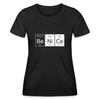 Nice - Be Nice - Frauen Funktions-T-Shirt - Schwarz - Vorne - AI Model Female 172 light (172cm)