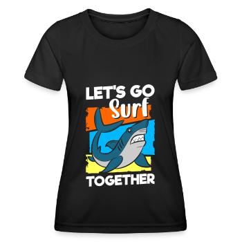Shark Sea Underwater Predatory Fish - Women's Functional T-Shirt - black - Front - AI Model Female 172 light (172cm)