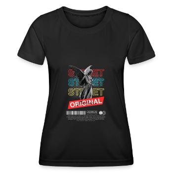 Angel Street Original Streetwear - Women's Functional T-Shirt - black - Front - AI Model Female 172 light (172cm)