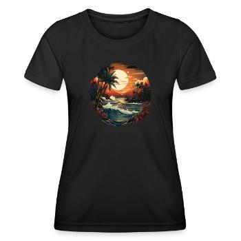 Tropical - Women's Functional T-Shirt - black - Front - AI Model Female 172 light (172cm)