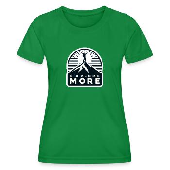 Explore more - Wanderer - Women's Functional T-Shirt - kelly green - Front - AI Model Female 172 dark (172cm)