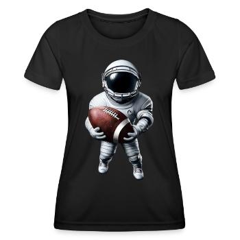 Touchdown im Weltall - Frauen Funktions-T-Shirt - Schwarz - Vorne - AI Model Female 172 light (172cm)