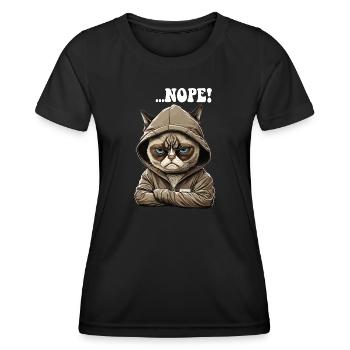 Non! Opposants - employés, collègues de travail - T-shirt sport Femme - noir - Devant - AI Model Female 172 light (172cm)