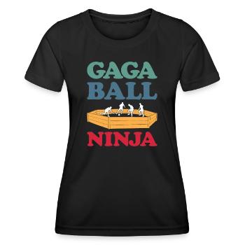 Gaga Ball Dodgeball Joueur de Gagaball Gaga Ball - T-shirt sport Femme - noir - Devant - AI Model Female 172 light (172cm)