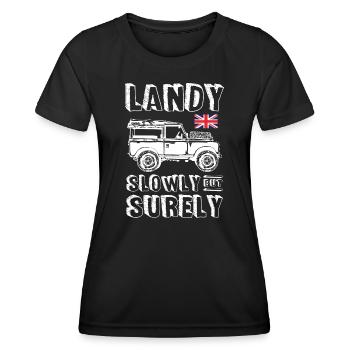 Landy Slowly But Surely - Women's Functional T-Shirt - black - Front - AI Model Female 172 light (172cm)