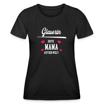 Glaserin Beste Mama Muttertag Geburtstag Glaserei - Frauen Funktions-T-Shirt - Schwarz - Vorne - AI Model Female 172 light (172cm)