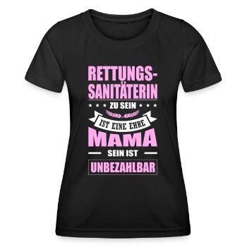 Rettungssanitäterin Zu Sein Eine Ehre Mama Sani - Frauen Funktions-T-Shirt - Schwarz - Vorne - AI Model Female 172 light (172cm)