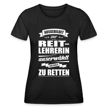 Ausgebildet Zur Reitlehrerin Abschluss Bestanden - Frauen Funktions-T-Shirt - Schwarz - Vorne - AI Model Female 172 light (172cm)