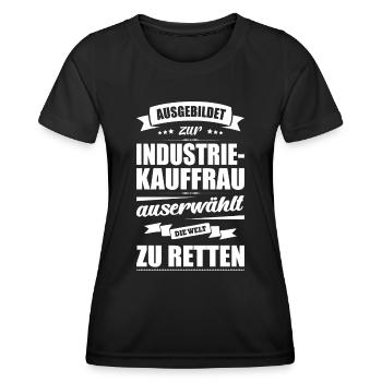 Ausgebildet Zur Industriekauffrau Abschluss Azubi - Frauen Funktions-T-Shirt - Schwarz - Vorne - AI Model Female 172 light (172cm)