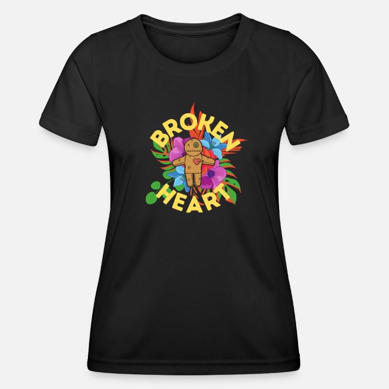 Broken Heart - Women's Functional T-Shirt - black