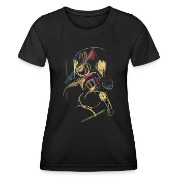abstrakt - Frauen Funktions-T-Shirt - Schwarz - Vorne - AI Model Female 172 light (172cm)
