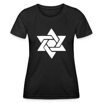 Star of David - Women's Functional T-Shirt - black - Front - AI Model Female 172 light (172cm)