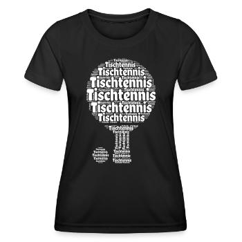 Tischtennisschläger Ping Pong Master Ball - Women's Functional T-Shirt - black - Front - AI Model Female 172 light (172cm)