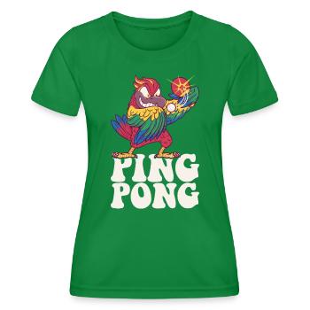 Ping Pong Perroquet Tenue Tennis de Table Oiseau - T-shirt sport Femme - vert - Devant - AI Model Female 172 dark (172cm)