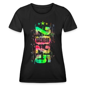Bachelor 2025 bunt - Frauen Funktions-T-Shirt - Schwarz - Vorne - AI Model Female 172 light (172cm)