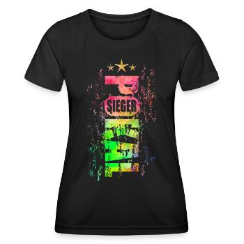 Pokalsieger 2026 - Frauen Funktions-T-Shirt - Schwarz - Vorne - AI Model Female 172 light (172cm)