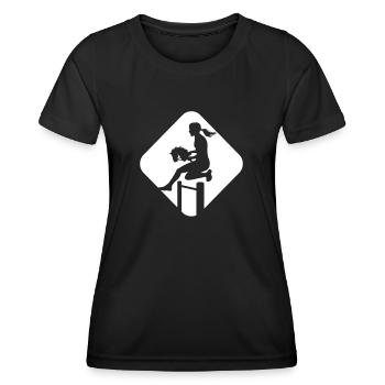 Cheval de loisir - Cheval de loisir - Équitation - Cadeau - T-shirt sport Femme - noir - Devant - AI Model Female 172 light (172cm)