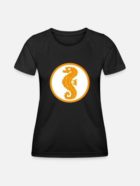 Hippocampe Moin Mer Du Nord - T-shirt sport Femme - noir