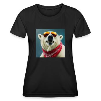 Cool Bear Shades - Women's Functional T-Shirt - black - Front - AI Model Female 172 light (172cm)