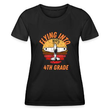Flying Into 4rd Grade Back to School for Pupils - Women's Functional T-Shirt - black - Front - AI Model Female 172 light (172cm)