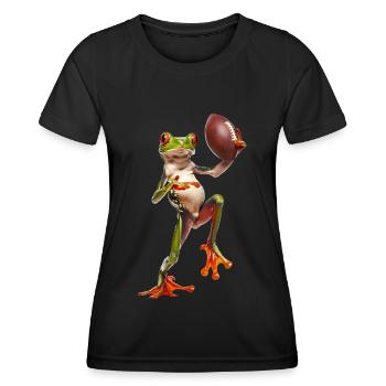 Tree Frog Soccer - Women's Functional T-Shirt - black - Front - AI Model Female 172 light (172cm)