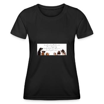 Living with a dog - Women's Functional T-Shirt - black - Front - AI Model Female 172 light (172cm)