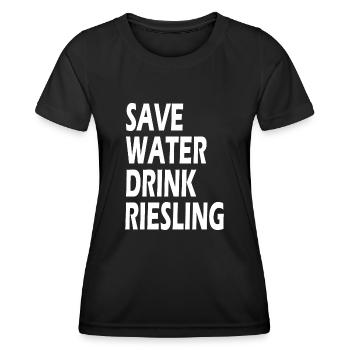Wein Pfalz Vino Schorle - Frauen Funktions-T-Shirt - Schwarz - Vorne - AI Model Female 172 light (172cm)