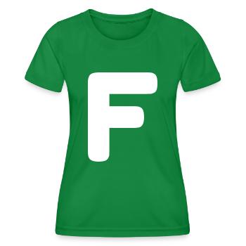 F dans le chat - frère déchu - par respect - T-shirt sport Femme - vert - Devant - AI Model Female 172 dark (172cm)