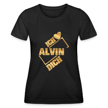 Geschenk für Alvin - Frauen Funktions-T-Shirt - Schwarz - Vorne - AI Model Female 172 light (172cm)