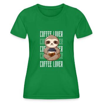 Kaffeeliebhaber Kaffeegeschenke - Frauen Funktions-T-Shirt - Kelly Green - Vorne - AI Model Female 172 dark (172cm)