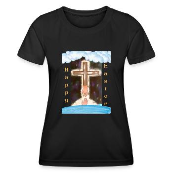 Religious Easter - Women's Functional T-Shirt - black - Front - AI Model Female 172 light (172cm)