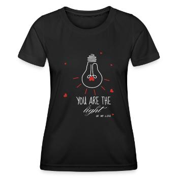 Du bist das Licht meiner Lebensliebe - Frauen Funktions-T-Shirt - Schwarz - Vorne - AI Model Female 172 light (172cm)