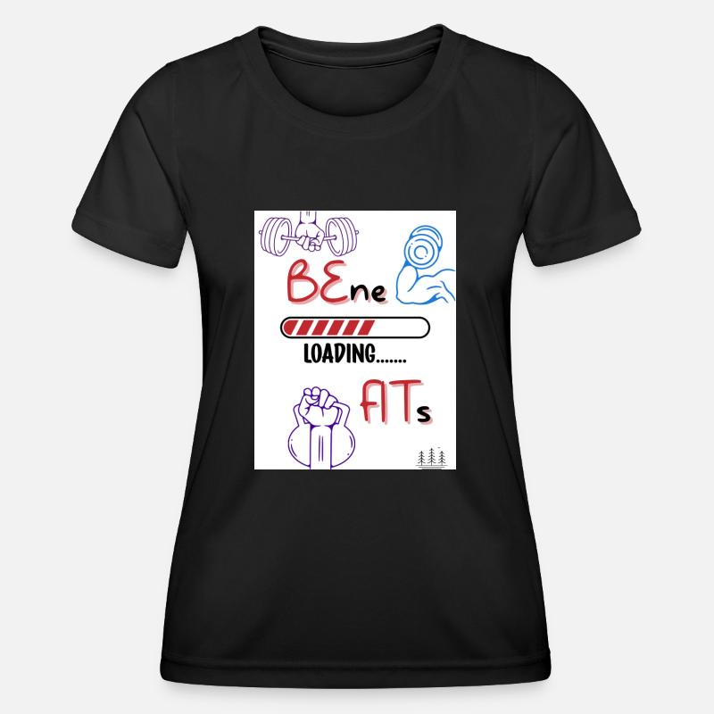 Be fit. Benefits loading. - Women's Functional T-Shirt - black