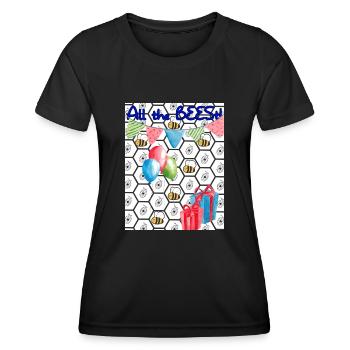 Alles Gute! - Frauen Funktions-T-Shirt - Schwarz - Vorne - AI Model Female 172 light (172cm)