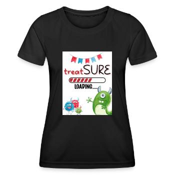 Behandlung. Fest. - Frauen Funktions-T-Shirt - Schwarz - Vorne - AI Model Female 172 light (172cm)