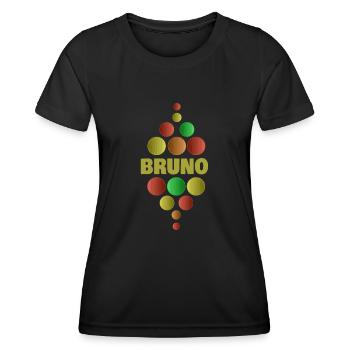 Bruno - T-shirt sport Femme - noir - Devant - AI Model Female 172 light (172cm)