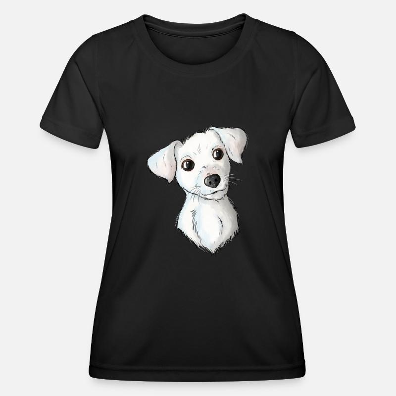 Jack Russell Pattern 2 - Women's Functional T-Shirt - black