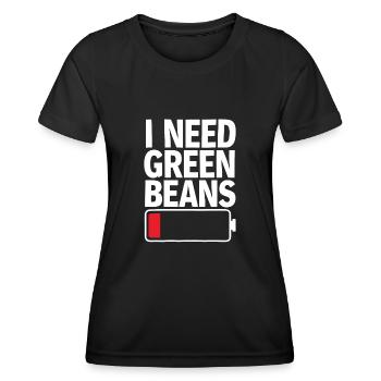 Grüne Bohnen - Frauen Funktions-T-Shirt - Schwarz - Vorne - AI Model Female 172 light (172cm)