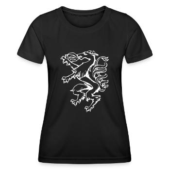 Panthère de Styrie LineArt – Fierté de la Styrie - T-shirt sport Femme - noir - Devant - AI Model Female 172 light (172cm)