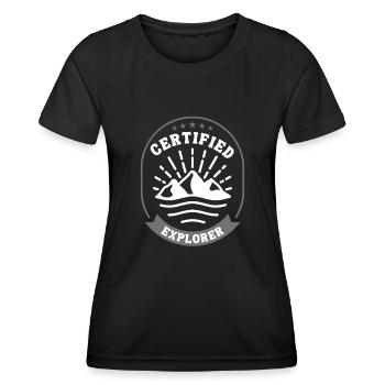 Certified explorer - Women's Functional T-Shirt - black - Front - AI Model Female 172 light (172cm)
