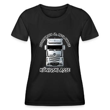 Company cars yes, but only the premier class - Women's Functional T-Shirt - black - Front - AI Model Female 172 light (172cm)