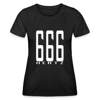La fréquence de la bête en blanc - T-shirt sport Femme - noir - Devant - AI Model Female 172 light (172cm)