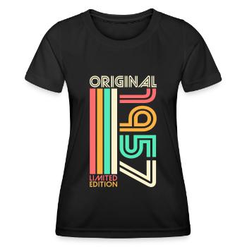 1957 Cadeau d’anniversaire Vintage Vintage Rétro - T-shirt sport Femme - noir - Devant - AI Model Female 172 light (172cm)