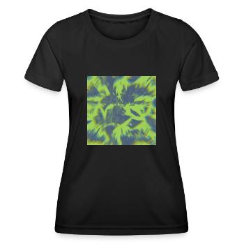 Chromatisch Muster Effekt Optische Täuschung - Frauen Funktions-T-Shirt - Schwarz - Vorne - AI Model Female 172 light (172cm)