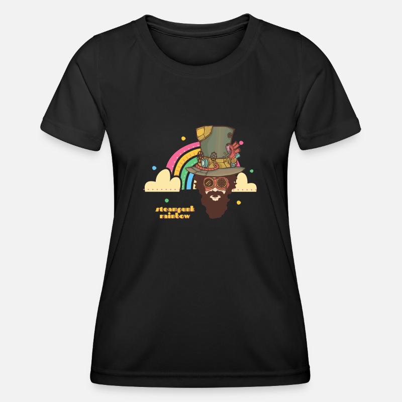 Steampunk Rainbow - Women's Functional T-Shirt - black