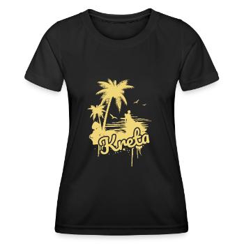 Crete in Greece - Women's Functional T-Shirt - black - Front - AI Model Female 172 light (172cm)