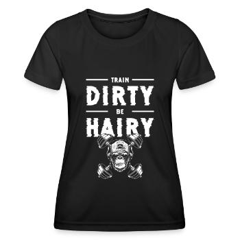 Zoo de chimpanzés singe primate - T-shirt sport Femme - noir - Devant - AI Model Female 172 light (172cm)