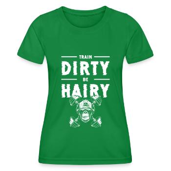 Monkey Primat Schimpanse Zoo - Frauen Funktions-T-Shirt - Kelly Green - Vorne - AI Model Female 172 dark (172cm)